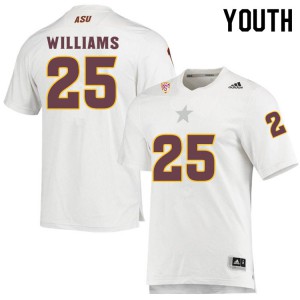 Youth Arizona State Sun Devils Macen Williams #25 White Official Jerseys 572013-795