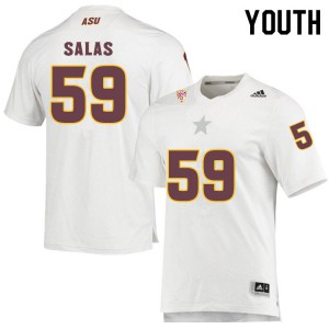 Youth Arizona State Sun Devils Marco Salas #59 White University Jersey 787431-384
