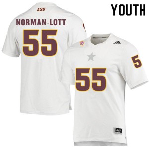 Youth Arizona State Sun Devils Omarr Norman-Lott #55 High School White Jersey 569936-636