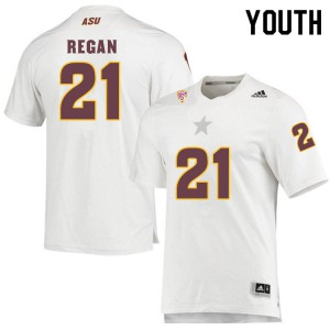 Youth Arizona State Sun Devils RJ Regan #21 University White Jerseys 612444-245