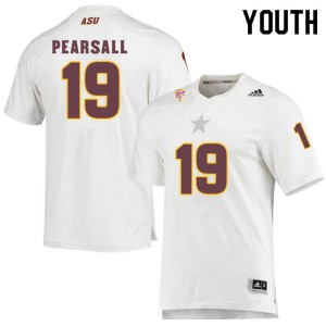 Youth Arizona State Sun Devils Ricky Pearsall #19 College White Jerseys 888212-258