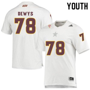 Youth Arizona State Sun Devils Roman DeWys #78 University White Jerseys 205760-247