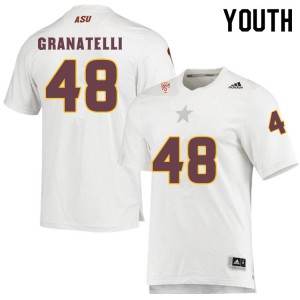 Youth Arizona State Sun Devils Vincenzo Granatelli #48 White Stitch Jerseys 520860-421