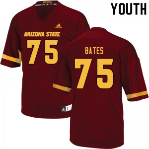 Youth Arizona State Sun Devils Alijah Bates #75 NCAA Maroon Jerseys 889917-524