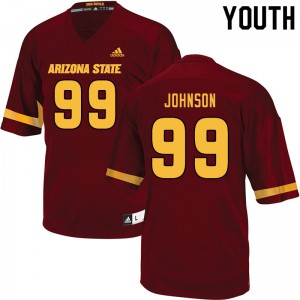 Youth Arizona State Sun Devils Amiri Johnson #99 Player Maroon Jersey 368795-683