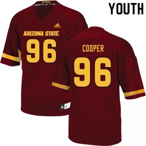 Youth Arizona State Sun Devils Anthonie Cooper #96 Maroon Official Jersey 417437-587