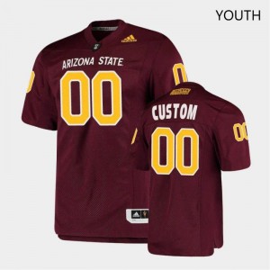 Youth Arizona State Sun Devils Custom #00 Maroon University Jerseys 789451-574