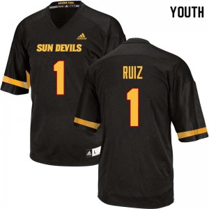 Youth Arizona State Sun Devils Brandon Ruiz #1 Black Player Jerseys 562538-238