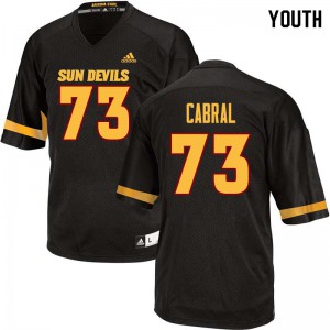 Youth Arizona State Sun Devils Cohl Cabral #73 Embroidery Black Jersey 946547-101