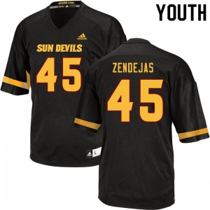 Youth Arizona State Sun Devils Cristian Zendejas #45 College Black Jersey 765265-308