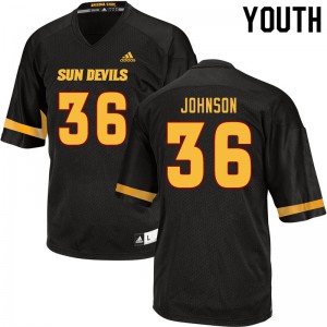 Youth Arizona State Sun Devils Demarcus Johnson #36 Black Official Jersey 665564-959