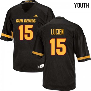 Youth Arizona State Sun Devils Devin Lucien #15 Black University Jersey 266418-911