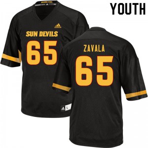 Youth Arizona State Sun Devils Donato Zavala #65 Black Football Jerseys 570165-646