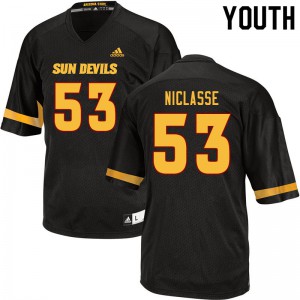 Youth Arizona State Sun Devils Fritzny Niclasse #53 University Black Jersey 269956-144