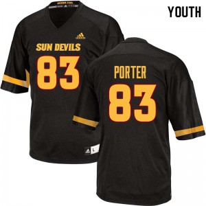 Youth Arizona State Sun Devils Geordon Porter #83 Black Player Jersey 182012-650