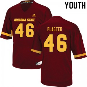 Youth Arizona State Sun Devils Josh Plaster #46 NCAA Maroon Jersey 271966-944
