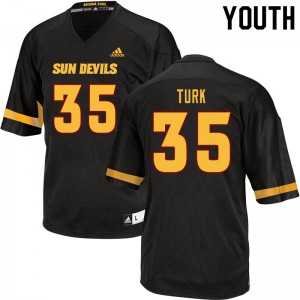 Youth Arizona State Sun Devils Michael Turk #35 Black Stitch Jersey 143112-807