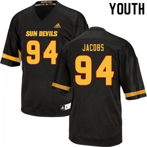 Youth Arizona State Sun Devils Parker Jacobs #94 Black Official Jersey 460858-700