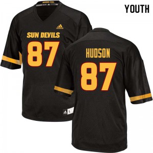 Youth Arizona State Sun Devils Tommy Hudson #87 Black Embroidery Jersey 531906-586