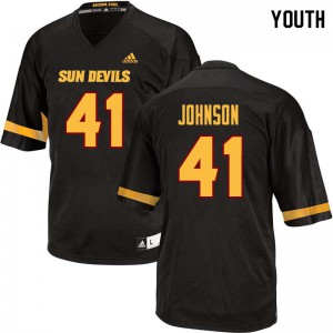 Youth Arizona State Sun Devils Tyler Johnson #41 Stitch Black Jersey 628835-327